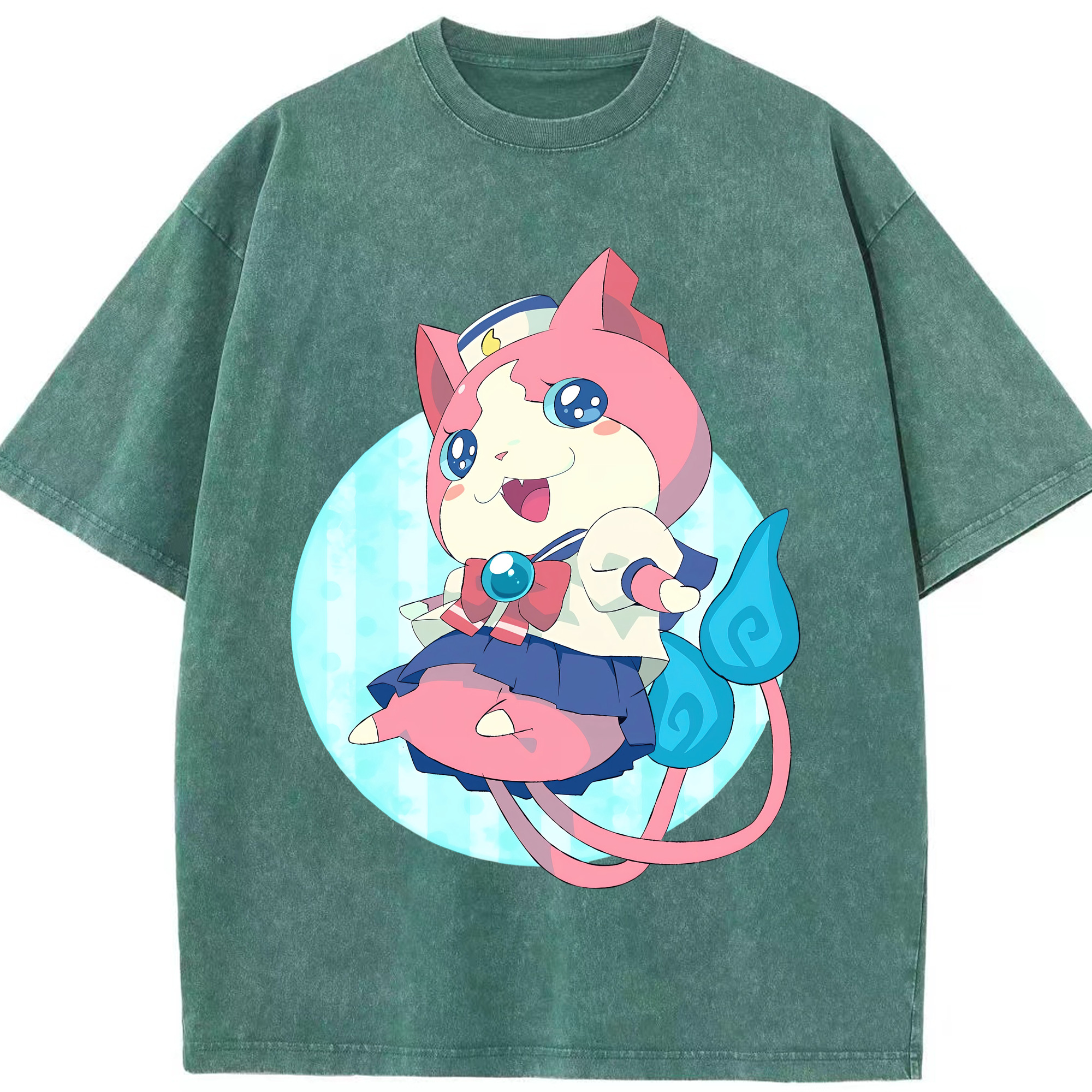 （画像用） 妖怪ウォッチ Yo-kai Watch 綿100% ヴィンテージ風 半袖Tシャツ（フロントプリント）